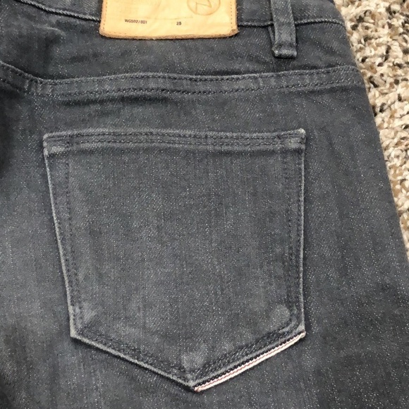 A Doublewood Project Skinny Jeans Size 25 Dark Gray High Waisted Raw Selvedge - Picture 4 of 11